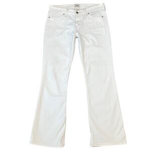 Vintage 90's Y2K Levi's 545 White Cream Denim Low Rise Boot Cut Jeans (Sz 10)